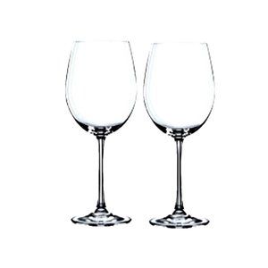 Nachtmann Vivendi Bordeaux Crystal Wine Glasses Set of 2 Retired 9 7/8"h  EUC